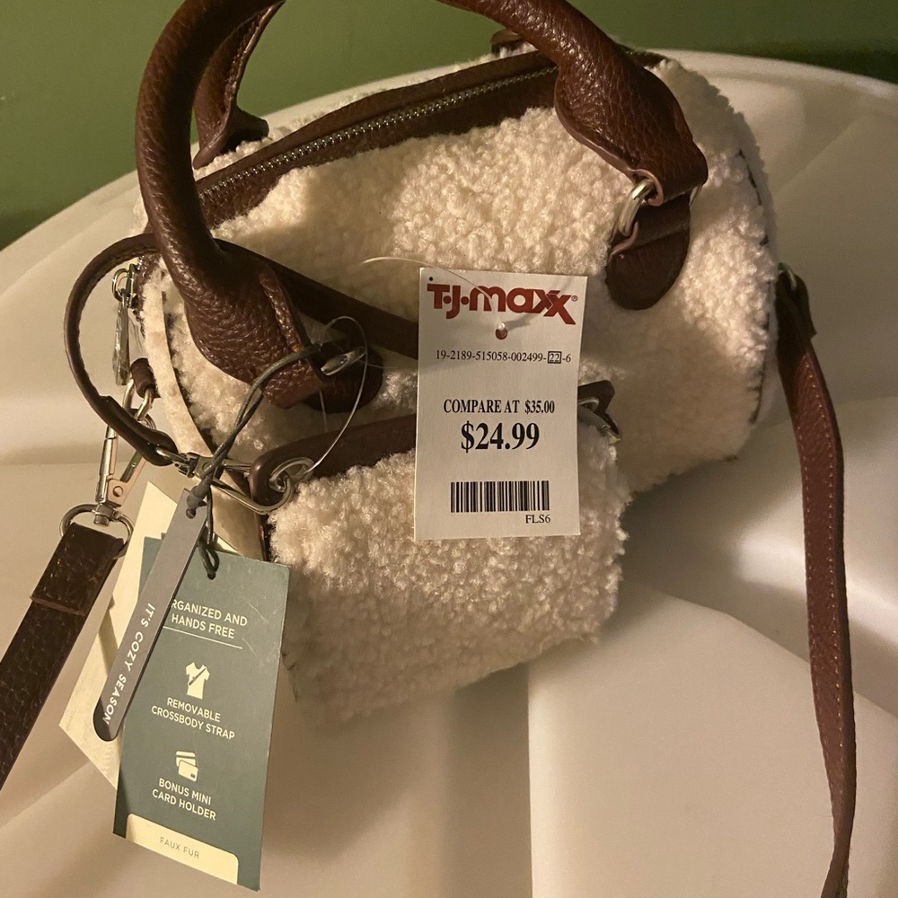 Beautiful brown cozy bag with mini wallet. Brand new